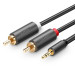 Ugreen Кабель мультимедійний AUX 3.5mm TRS to RCAx2 M/M 5.0m AV102 Black Ugreen (10513)