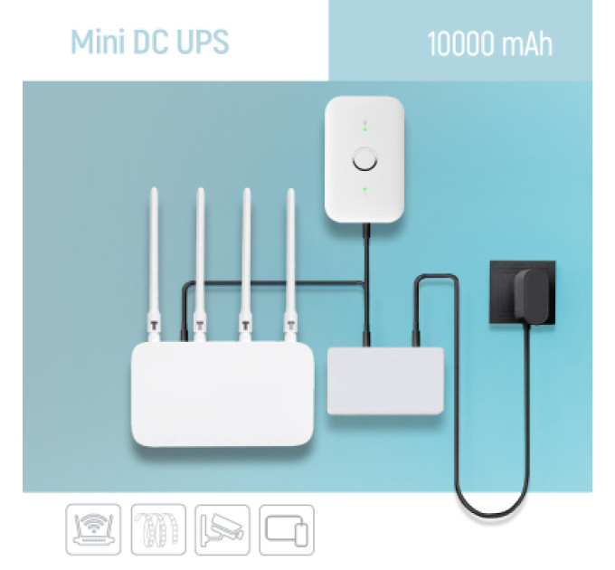 ColorWay Пристрій безперебійного живлення ColorWay CW-PB100LI3WT 10000mAh 21W (CW-PB100LI3WT)