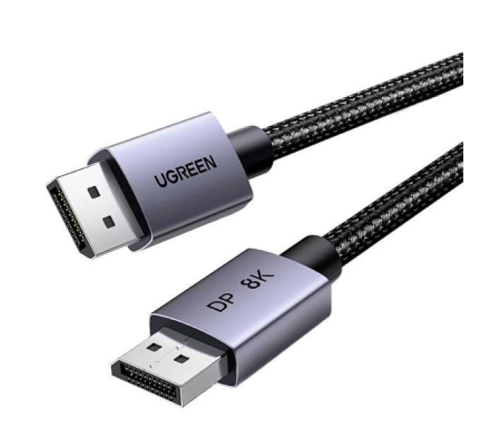Ugreen Кабель мультимедійний DisplayPort M to DisplayPort M 2.0m V1.4 8K60Hz DP120 black Ugreen (25905)