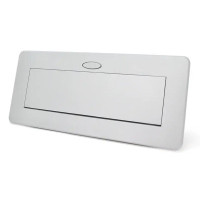 Розетка Voltronic J29L, дві розетки + 2*USB, напольна, висувна (21889)