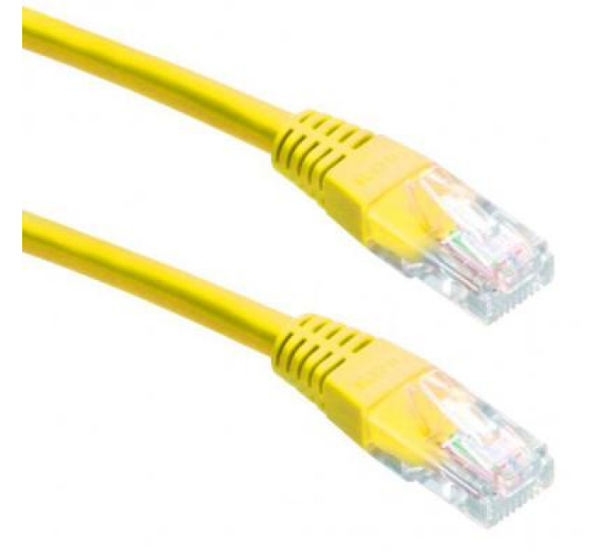 Cablexpert Патч корд Cablexpert PP12-1.5M/Y, UTP, категорія. 5E, литий,  50u" штекер із фіксатором, 1.5 м, жовтий колір