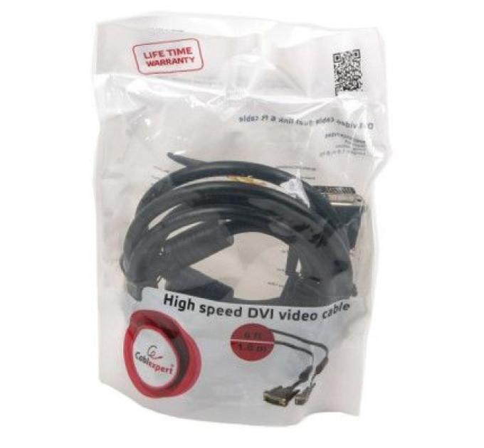 Cablexpert Кабель Cablexpert CC-DVI2-BK-6 DVI відео Dual Link 1,8 м