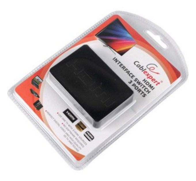 Cablexpert Перемикач HDMI сигналу Cablexpert DSW-HDMI-34, на 3 порти HDMI v. 1.4