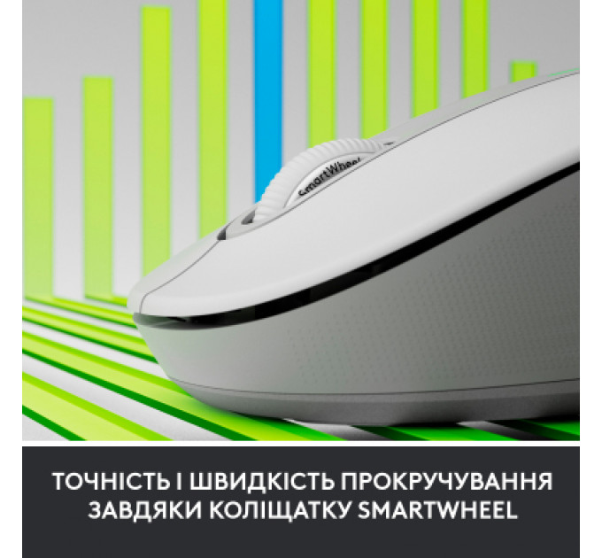 Мишка Logitech Signature M650 L Wireless Mouse for Business Off-White (910-006349)