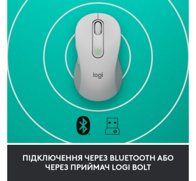 Мишка Logitech Signature M650 L Wireless Mouse for Business Off-White (910-006349)