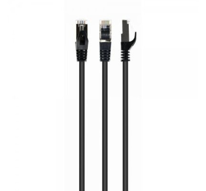 Cablexpert Патч корд Cablexpert PP6A-LSZHCU-BK-15M, S/STP, литий, 50u" штекер із фіксатором, 15 м, чорний