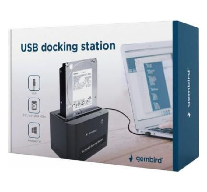 Gembird Док-станція для жорсткого дисків HD32-U2S-5,  2.5 \ 3.5 SATA HDD, USB 2.0