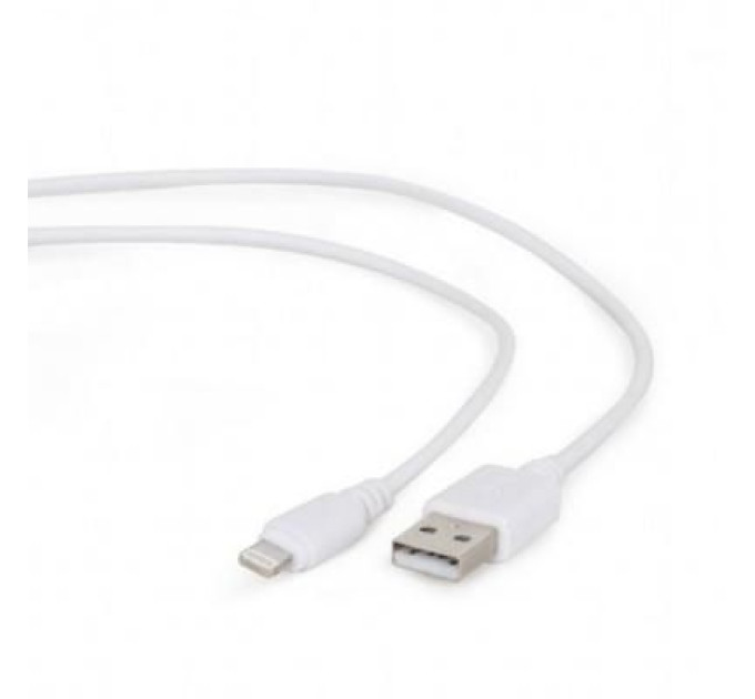 Cablexpert Кабель Cablexpert CC-USB2-AMLM-W-0.1M , USB 2.0 AM-папа/Lightning, 0.1 м.