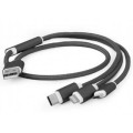 Cablexpert Зарядний кабель USB 3-в-1 Cablexpert CC-USB2-AM31-1M, AM-тато/Lightning/Micro/Type-C, 1.0 м.