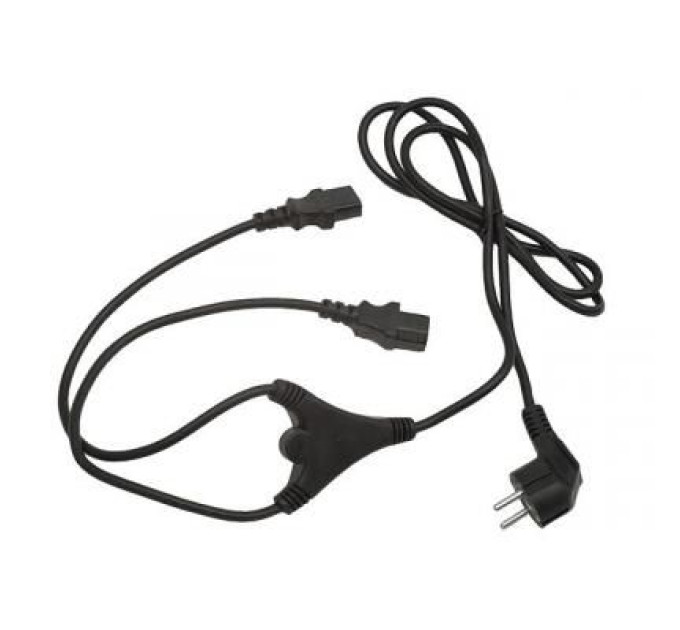 Cablexpert Кабель силовий PC-186-ML6, Y-подібний, довжина 2м (1.55м+0.45м+0.45м), сертифікований VDE, 3 * 1 мм кв.