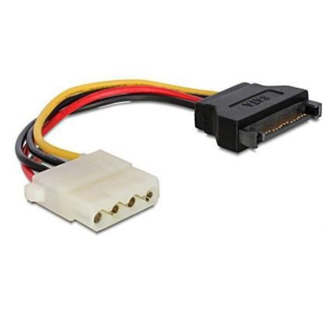 Cablexpert Кабель Cablexpert  CC-SATA-PS-M, кабель живлення (Molex) папа+ SATA кабель живлення, 150 мм.