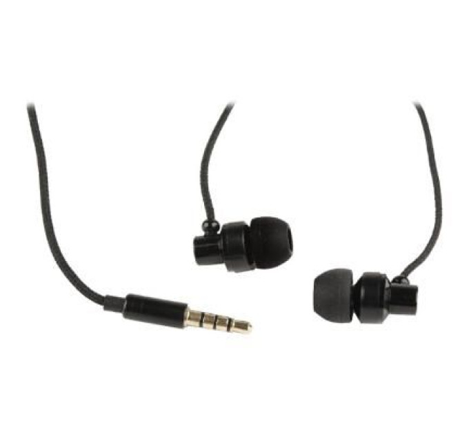 Gmb audio Вакуумні навушники з мікрофоном Gembird MHS-EP-CDG-B, металевий корпус, чорний колір
