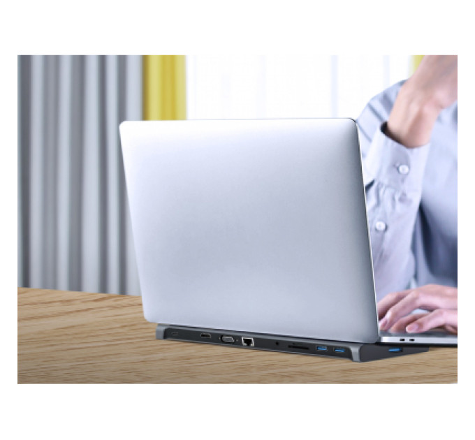 Cablexpert Адаптер Cablexpert A-CM-COMBO10-01, USB Type-C 10-в-1