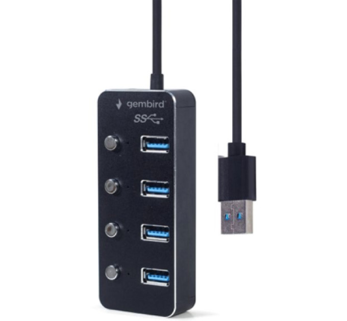 Gembird Хаб Gembird UHB-U3P4P-01 на 4 порти USB 3.0