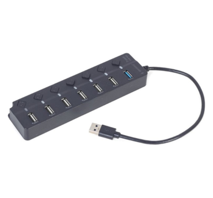 Gembird Хаб Gembird на 7 портiв (6хUSB2.0+1хUSB3.0) UHB-U3P1U2P6P-01, пластик, чорний