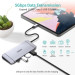 Choetech Адаптер Choetech HUB-M15-GY, USB Type-C 9-в-1