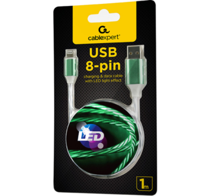 Cablexpert Кабель Cablexpert CC-USB-8PLED-1M, USB 2.0 А-папа/Lightning, 1.0 м.