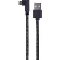 Кабель кутовий Cablexpert CC-USB2-AMLML-0.2M, USB 2.0 USb-A тато/Lightning, 0.2 м.