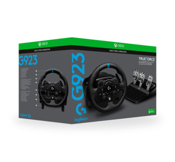 Logitech Кермо Logitech G923 Racing Wheel and Pedals for Xbox One and PC Black (941-000158)