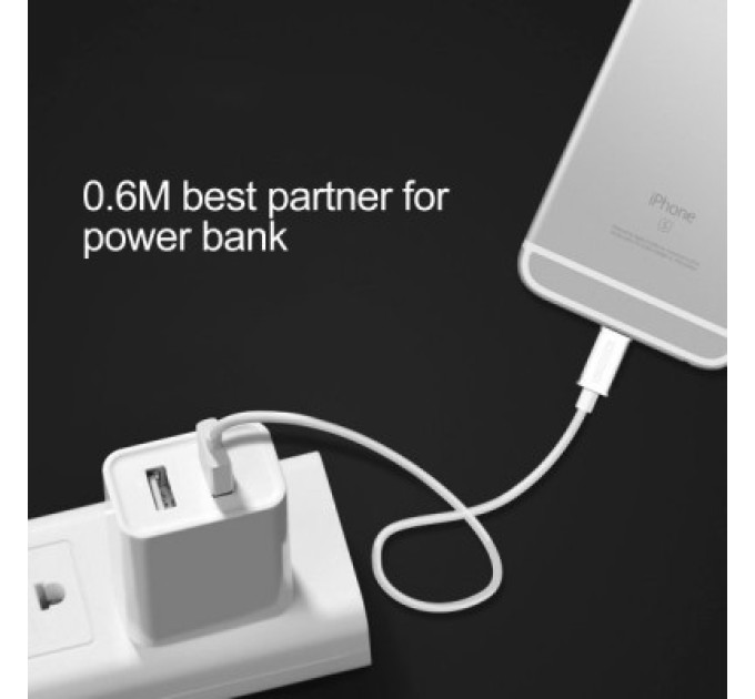 Choetech Кабель Choetech IP0027-WH, USB 2.0 А-тато/Lightning, 1.8 м.