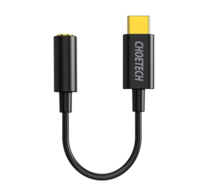 Choetech Адаптер Choetech AUX003-BK, Type-C - стерео-аудіо 3.5 mm