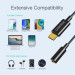 Choetech Адаптер Choetech AUX003-BK, Type-C - стерео-аудіо 3.5 mm