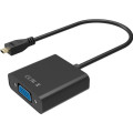 Voltronic Перехідник micro HDMI M to VGA F 0.3m 4K/2K Black Voltronic (YT-C-mcHDMI(M)/VGA(F)-B)