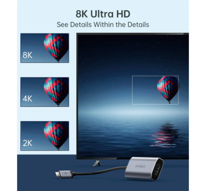 Choetech Адаптер-перехідник USB Type-C на HDMI Choetech HUB-H16-GY