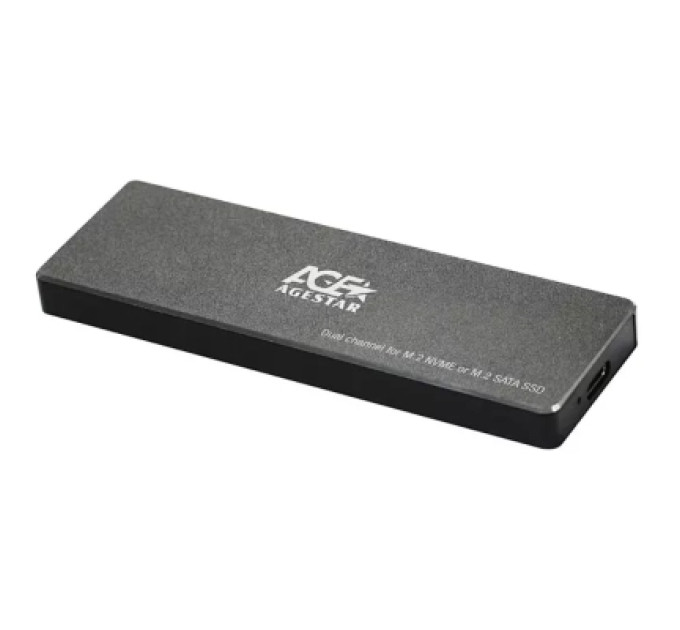 AgeStar Зовнішня кишеня для M2 31UBVS6C (Black), метал, чорний