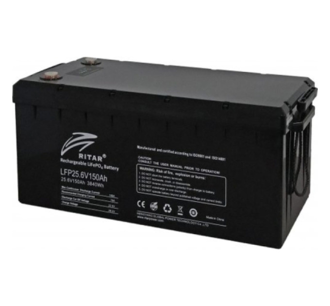 Ritar Акумуляторна електрична батарея літієва Ritar LFP25.6V150Ah G2