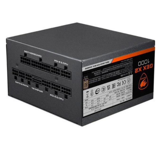Cougar Блок живлення Cougar GEX X2 1000, 1000 Вт, 80 Plus Gold, модульний