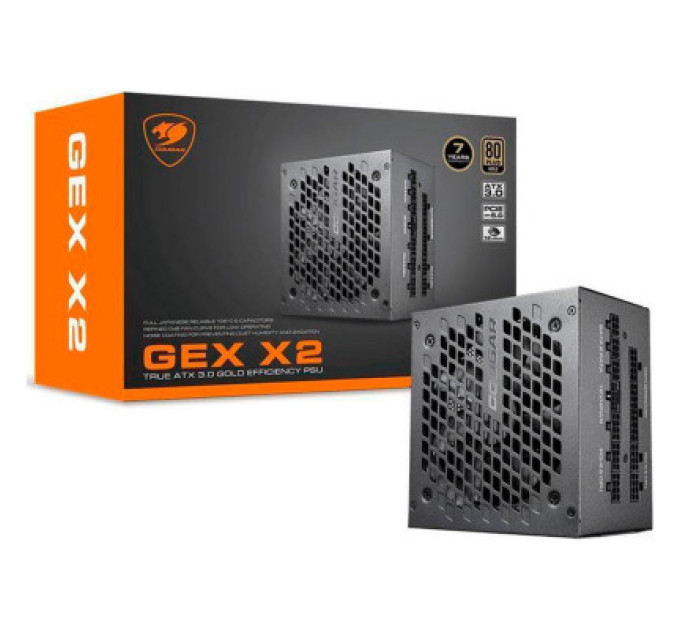 Cougar Блок живлення Cougar GEX X2 1000, 1000 Вт, 80 Plus Gold, модульний