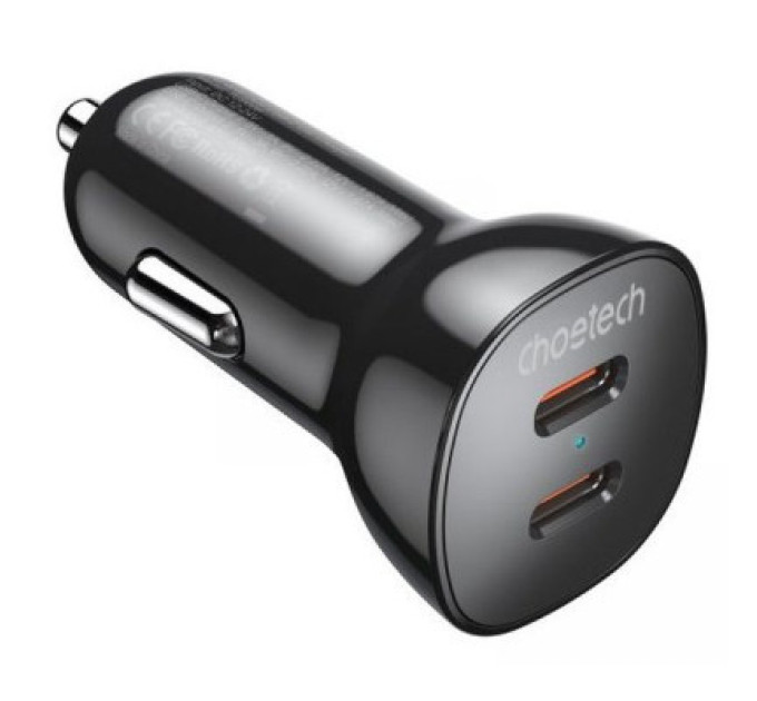 Choetech Автомобільне ЗУ TC0008-BK, 2 порти, 40Вт,QC3.0+PD, чорний