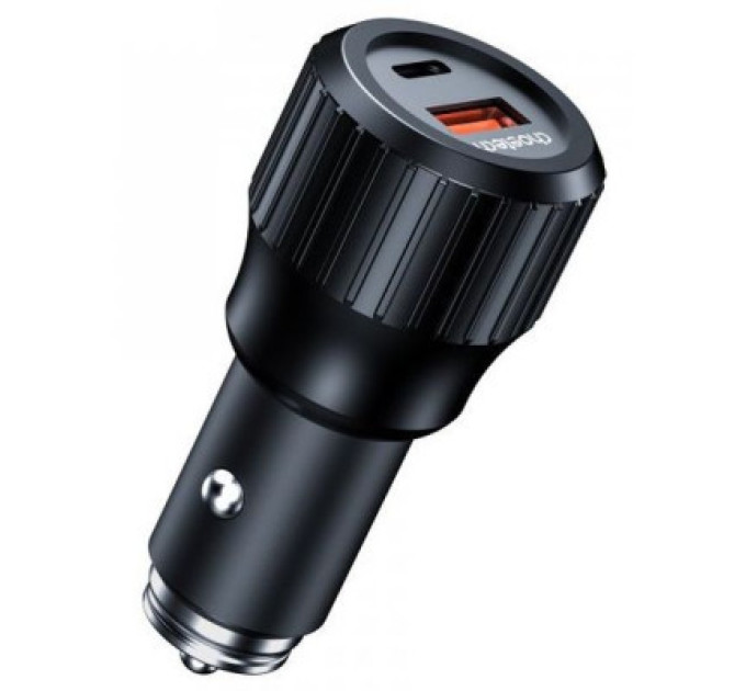 Choetech Автомобільне ЗУ TC0010-BK, 2 порти, 63Вт, QC3.0+PD, пластик, чорний