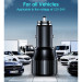 Choetech Автомобільне ЗУ TC0010-BK, 2 порти, 63Вт, QC3.0+PD, пластик, чорний