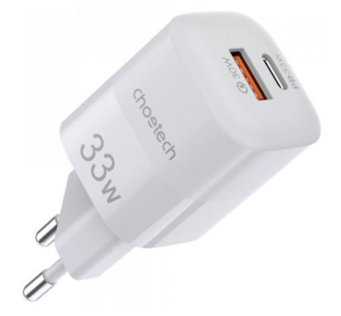 Choetech Мережевий зарядний пристрій Choetech PD5006-EU-WH, USB-A/USB-С