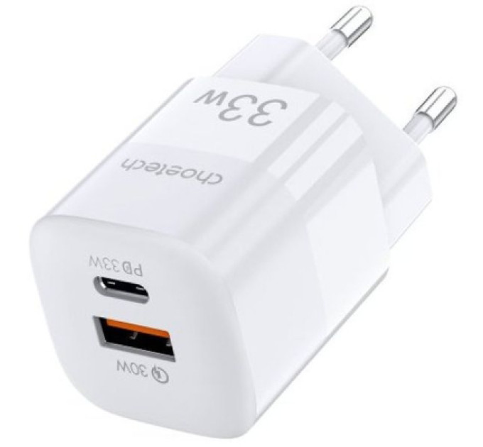 Choetech Мережевий зарядний пристрій Choetech PD5006-EU-WH, USB-A/USB-С