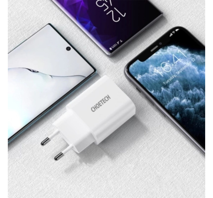 Choetech Мережевий зарядний пристрій Choetech Q5004-EU-WH, USB-С