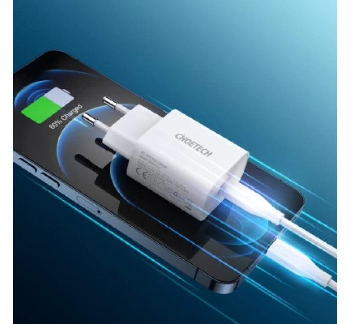 Choetech Мережевий зарядний пристрій Choetech Q5004-EU-WH, USB-С