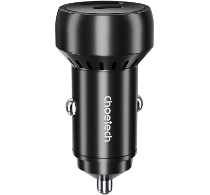 Choetech Автомобільне ЗУ TC0014-BK, 2 порти, 60Вт, QC3.0+PD, чорний