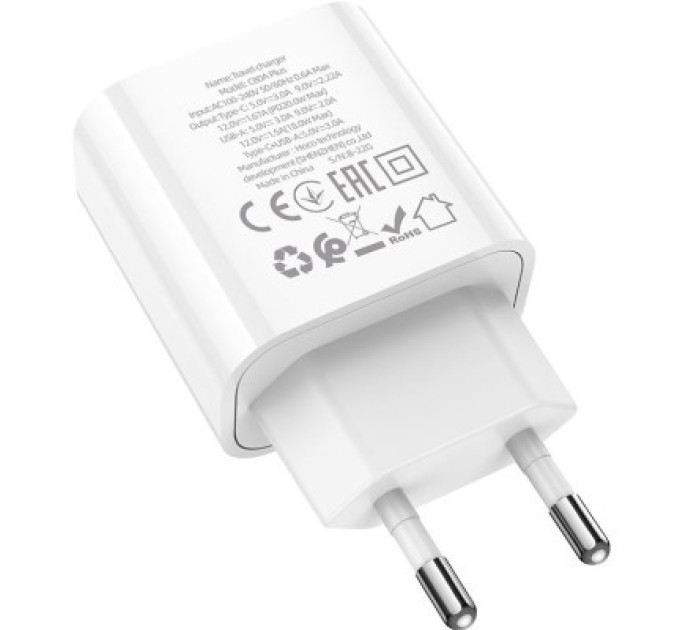 HOCO Зарядний пристрій HOCO C80A Plus Rapido White (6931474779885)