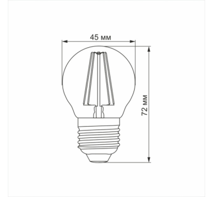 Videx Лампочка Videx LED Filament G45FA 4W E27 2200K бронза (VL-G45FA-04272)