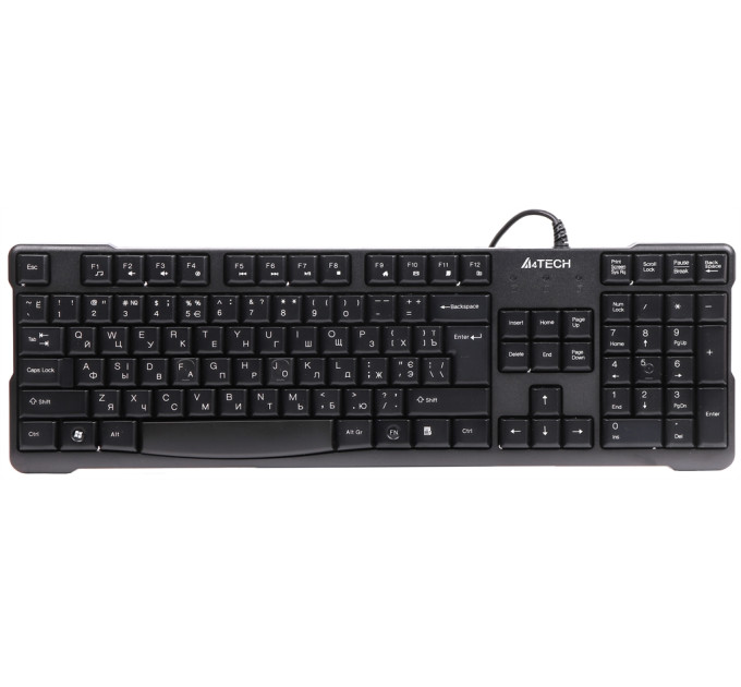 A4Tech Клавіатура A4-Tech KR-750 USB, чорна, 103 keys, Win.Vista x86 Comfort Rounded Edge keyboard