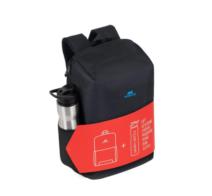 RivaCase Комплект Рюкзак для ноутбука 15.6" Rivacase 8068 (Black) Bundle, серія "Regent" + спортивна пляшка 750 ml