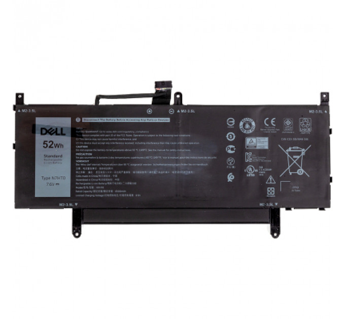Акумулятор до ноутбука Dell Latitude 9510 (N7HT0) 7.6V 6500mAh (NB441693)