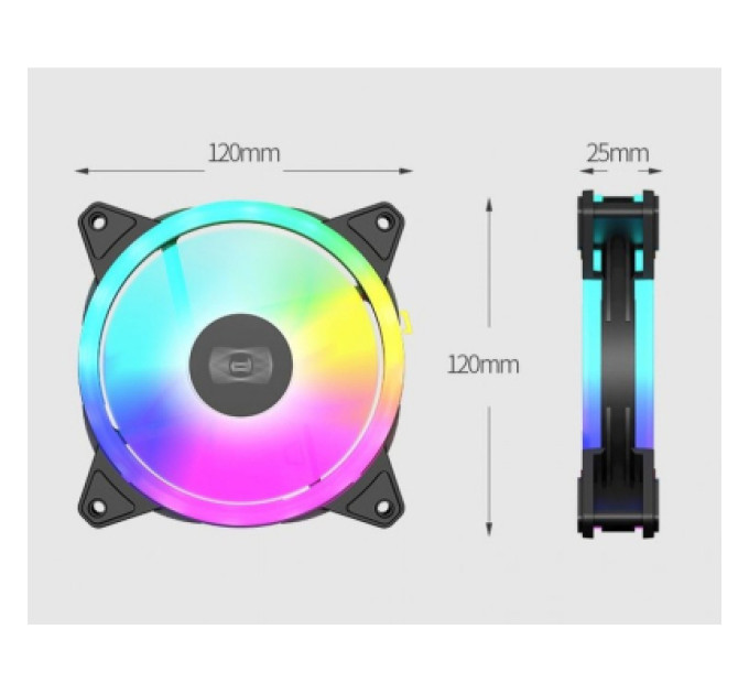 PcCooler Корпусний вентилятор PCCOOLER F3 T120 ARGB BK
