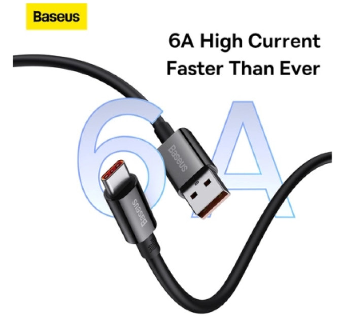 Baseus Дата кабель USB 2.0 AM to USB-C 1.0m Superior Fast Charging 100W cluster black Baseus (P10320102114-00)