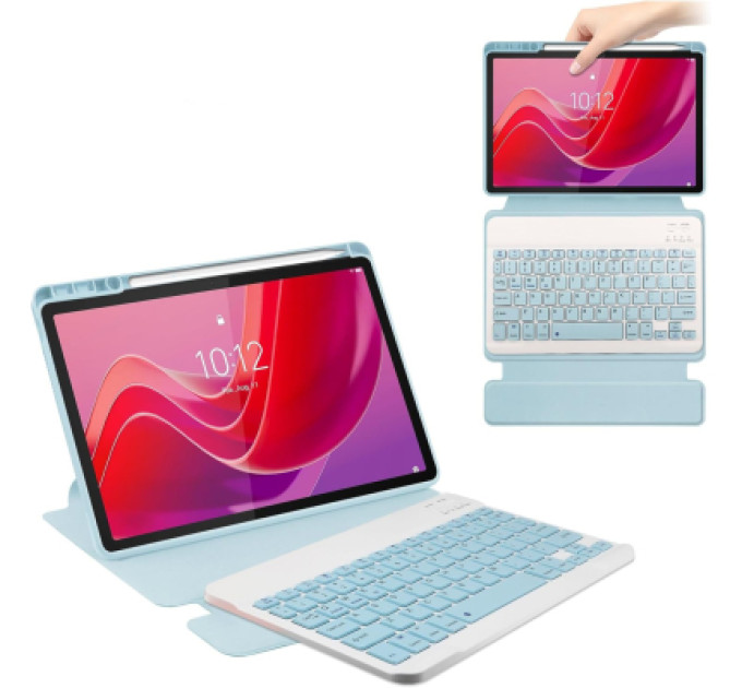 BeCover Чохол до планшета BeCover 360° Rotatable + Keyboard Lenovo Tab M11 (2024) TB-TB330FU/Xiaoxin Pad 11 (2024) 11" Light Blue (712410)