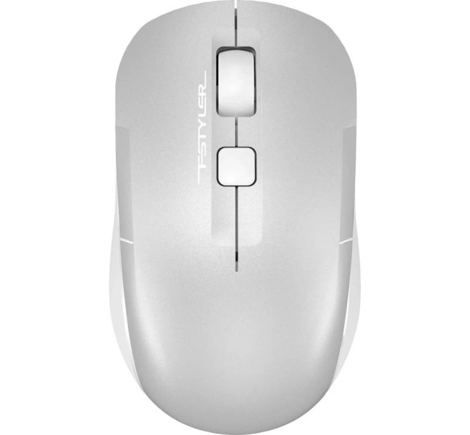 A4Tech Миша бездротова A4Tech Fstyler FB26CS Air2 (Icy White), колір сірий+білий