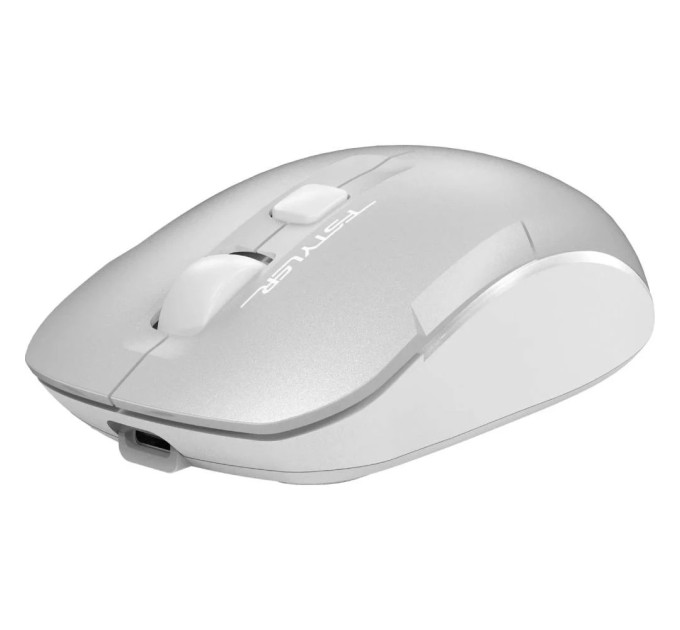 A4Tech Миша бездротова A4Tech Fstyler FB26CS Air2 (Icy White), колір сірий+білий